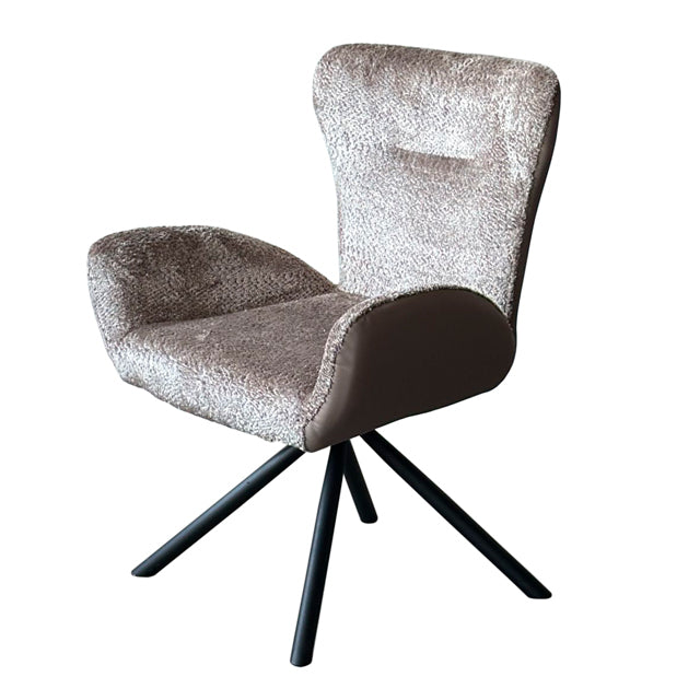 Sillón Niva Taupe Ecocuero y Boucle