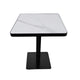 Mesita Cuadrada Black Marquina Base Negra