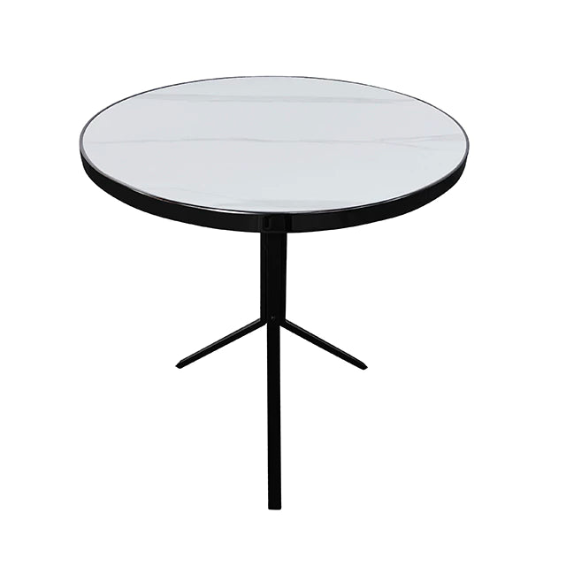 Vista principal de Mesita Redonda Black Marquina Base Negra, imagen 1 – Zagliari