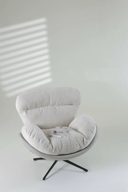Sillón Arman Ecocuero Taupe c/Chenille con Taupe