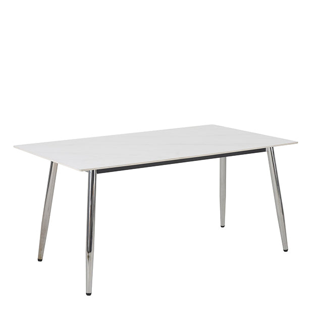 Mesa Aira Calacatta Base Cromo