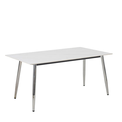 Mesa Aira Calacatta Base Cromo