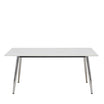 Mesa Aira Calacatta Blanco Brillante Base Cromo