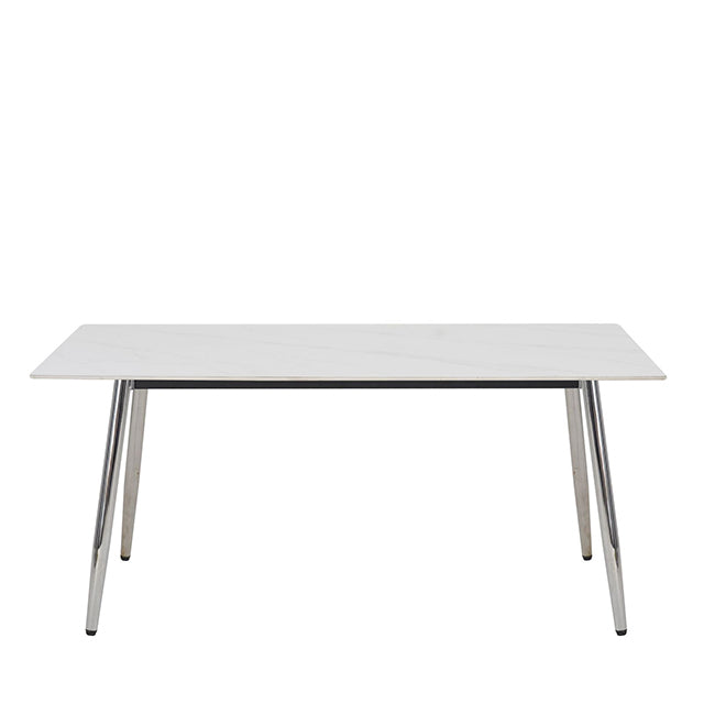 Mesa Aira Calacatta Base Cromo
