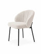 Silla Dublin Chenille Gris Claro Base Negra