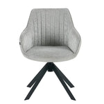 Sillón Abades Gris Claro Base Negra