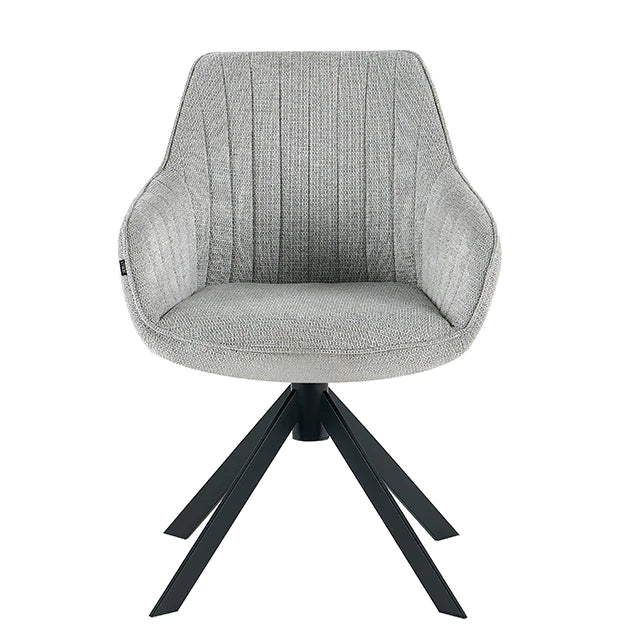 Sillón Abades Gris Claro Base Negra