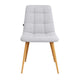 Silla Victoria Gris Claro Pana Base Natural