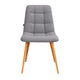 Silla Victoria Gris Oscuro Pana Base Natural