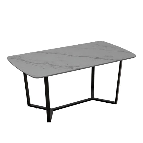 Mesa Luke Gris Marquina Base Negra