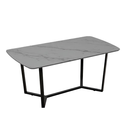 Mesa Luke Gris Marquina Base Negra