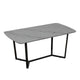 Mesa Luke Gris Marquina Base Negra
