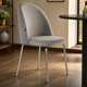 Silla Catania Pana Gris Claro Base Cromo