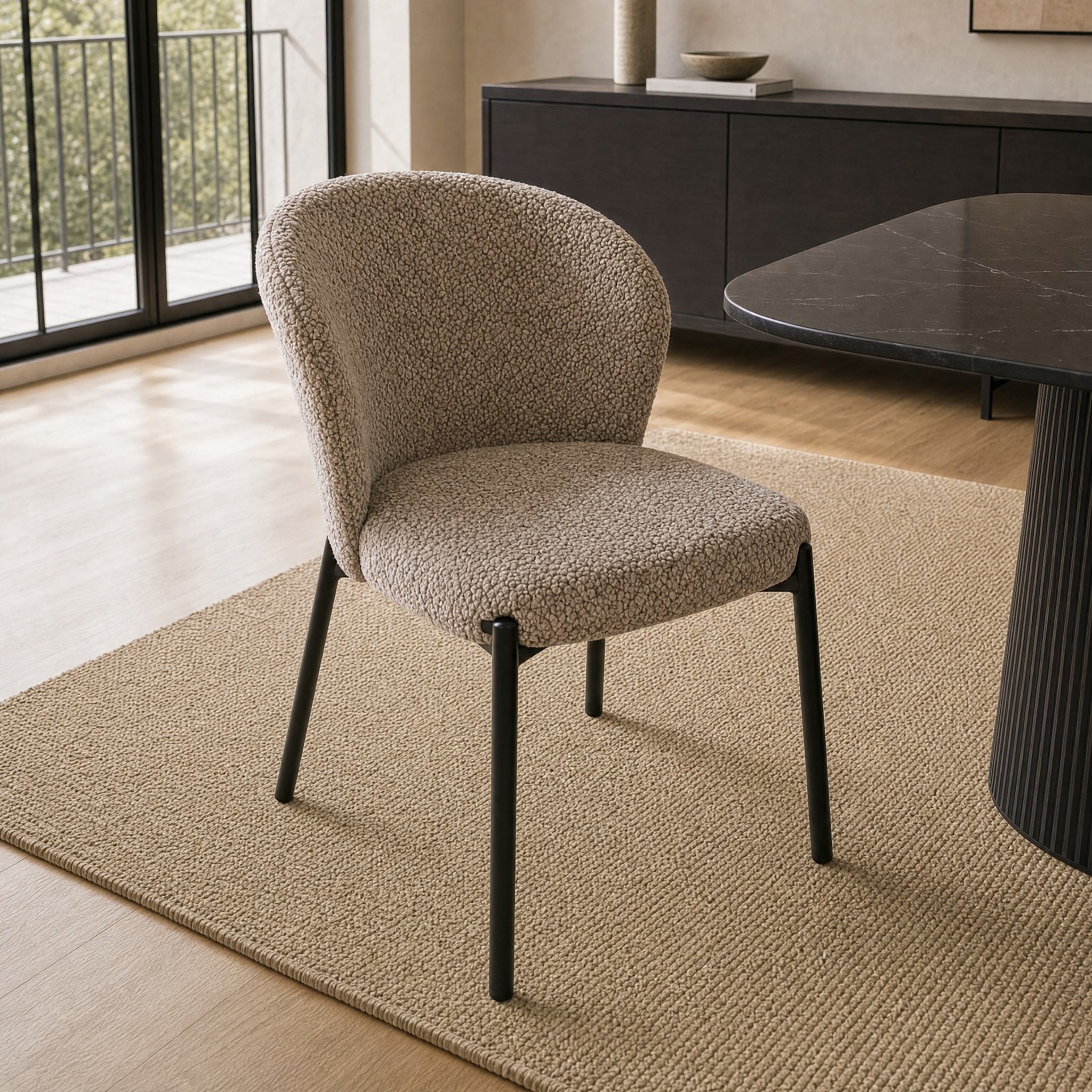 Silla Elira Boucle Taupe