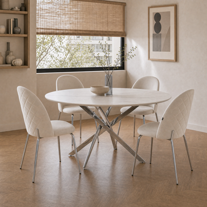 Silla Catania Pana Taupe Base Cromo