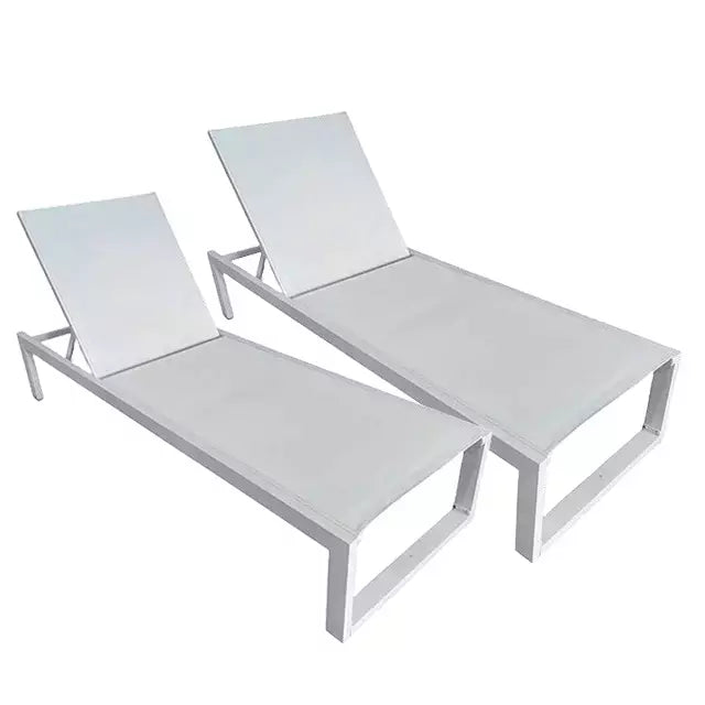 Set x2 Reposeras Candy Blanca