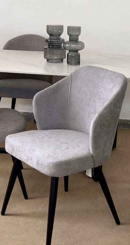 Silla Brisa Gris Claro Base Negra