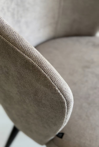 Silla Mónaco Gris Claro Base Natural