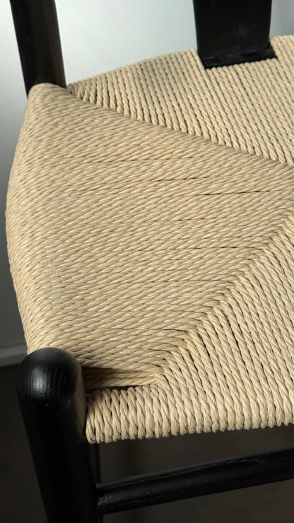 Banqueta Wishbone Natural Black
