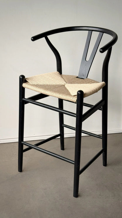 Banqueta Wishbone Natural Black
