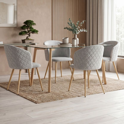 Silla Jade Pana Gris Claro Base Natural