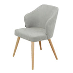 Silla Brisa Gris Claro Base Natural