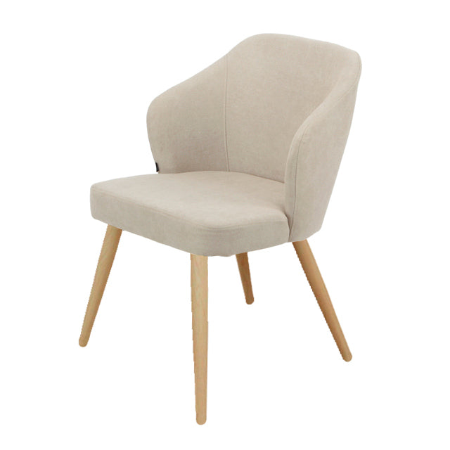 Silla Brisa Taupe Base Natural