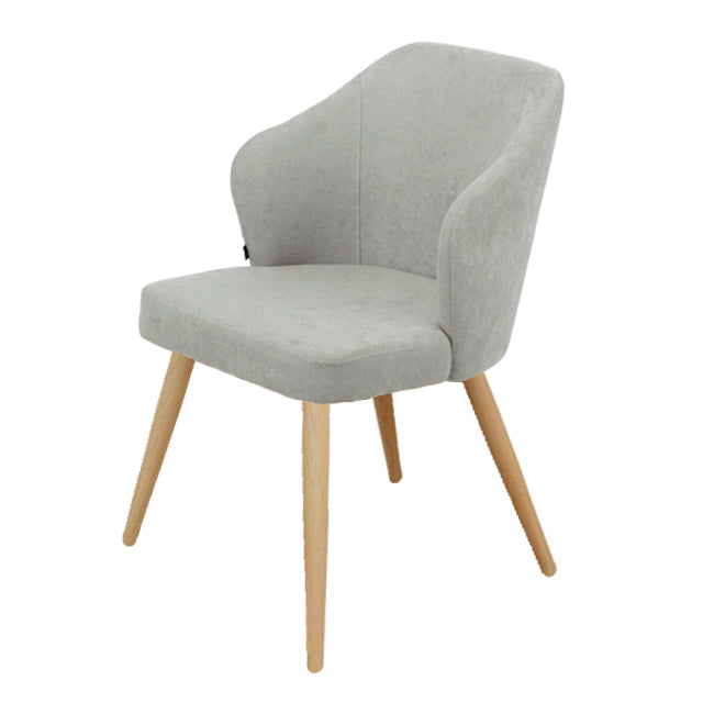 Silla Brisa Gris Claro Base Natural