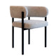 Silla Carly Chenille Gris Base Negra