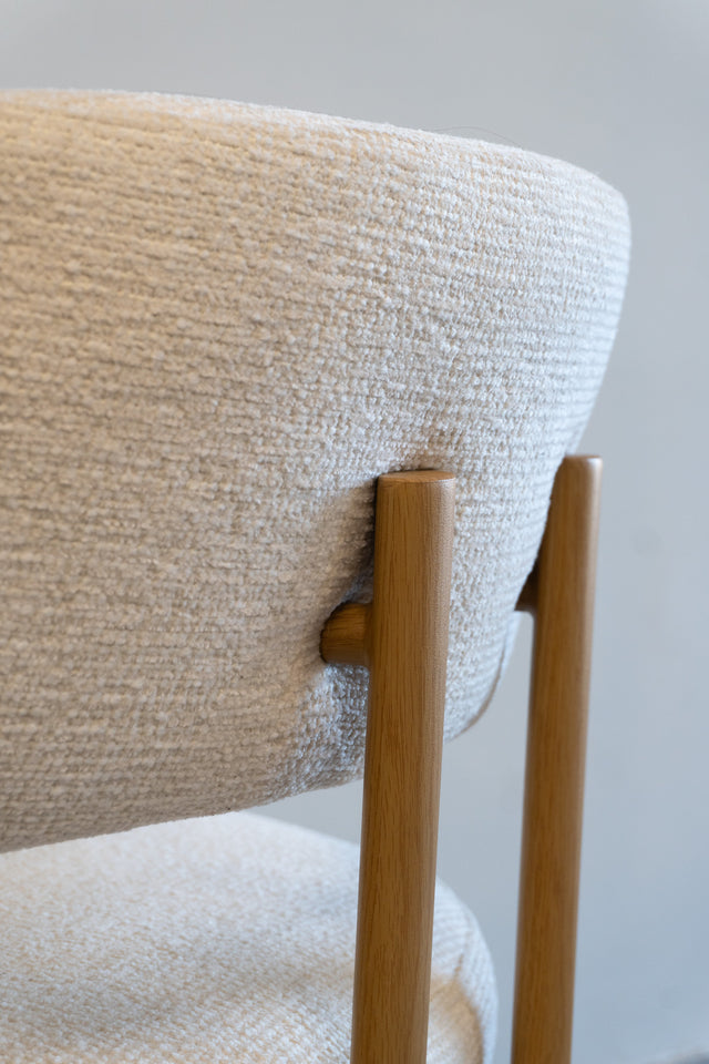 Silla Carly Chenille Natural Base Natural