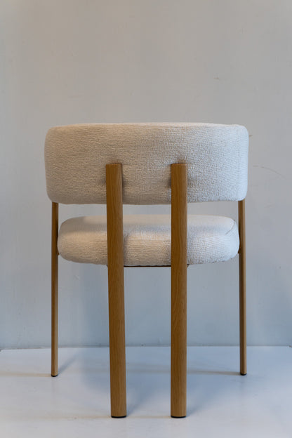 Silla Carly Chenille Natural Base Natural