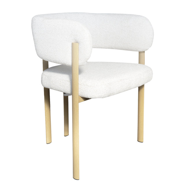 Silla Carly Chenille Natural Base Natural