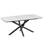 Mesa Sava Marquina Blanca Base Negra