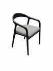 Silla Greta Gris Base Negra