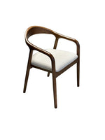 Silla Greta Taupe Base Walnut
