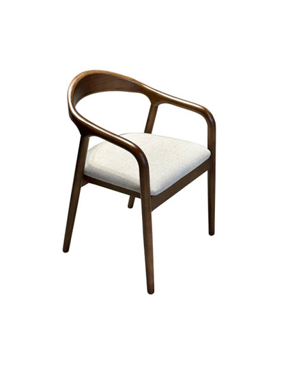 Silla Greta Taupe Base Walnut
