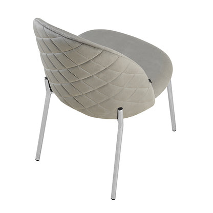 Silla Catania Pana Gris Claro Base Cromo