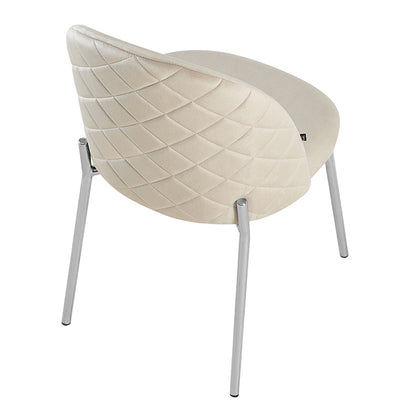 Silla Catania Pana Taupe Base Cromo