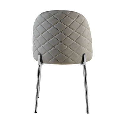 Silla Catania Pana Gris Claro Base Cromo