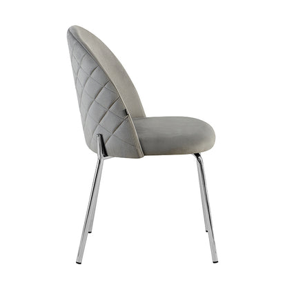 Silla Catania Pana Gris Claro Base Cromo
