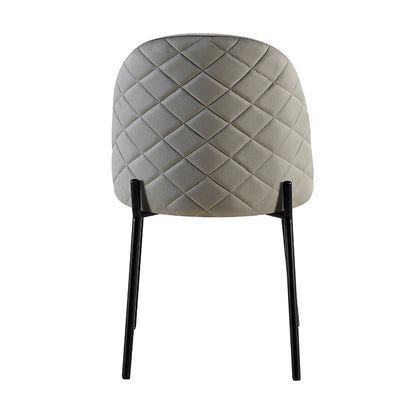 Silla Catania Pana Gris Claro Base Negra