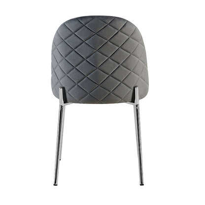 Silla Catania Pana Gris Oscuro Base Cromo