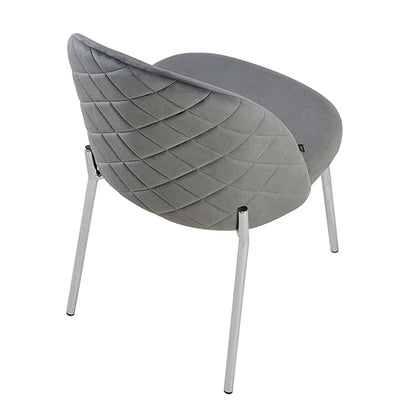 Silla Catania Pana Gris Oscuro Base Cromo