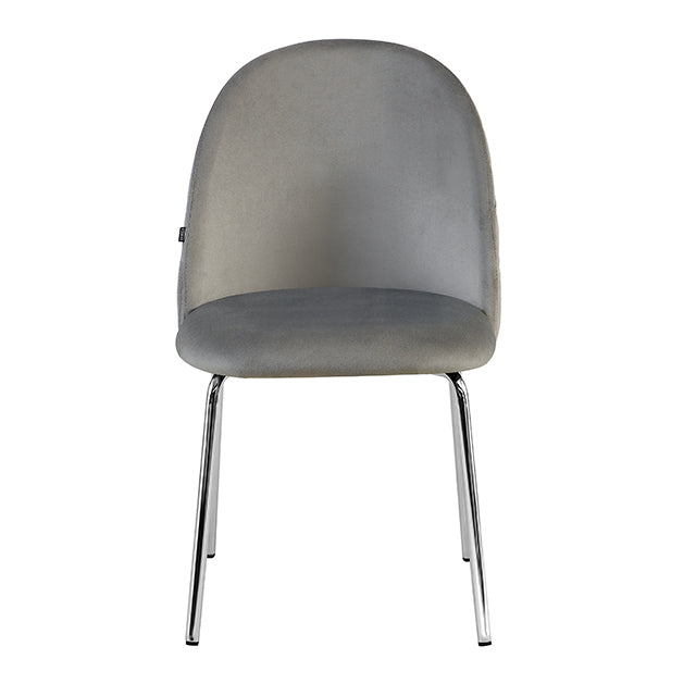 Silla Catania Pana Gris Claro Base Cromo