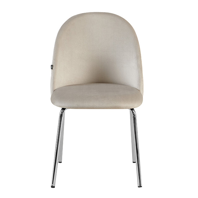 Silla Catania Pana Taupe Base Cromo