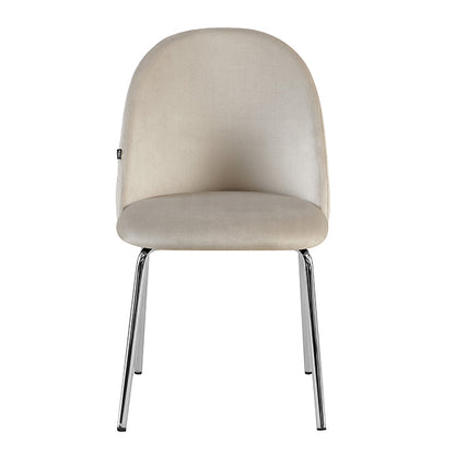 Silla Catania Pana Taupe Base Cromo