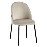 Silla Catania Pana Taupe Base Negra