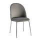 Silla Catania Pana Gris Claro Base Cromo