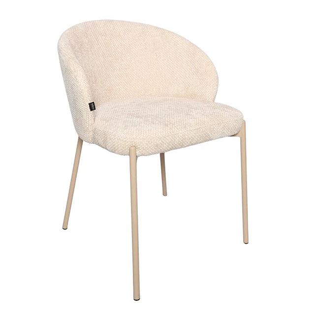 Silla Shem Blanco Base Capuccino