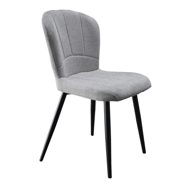 Silla Bilbao Gris Claro Base Negra